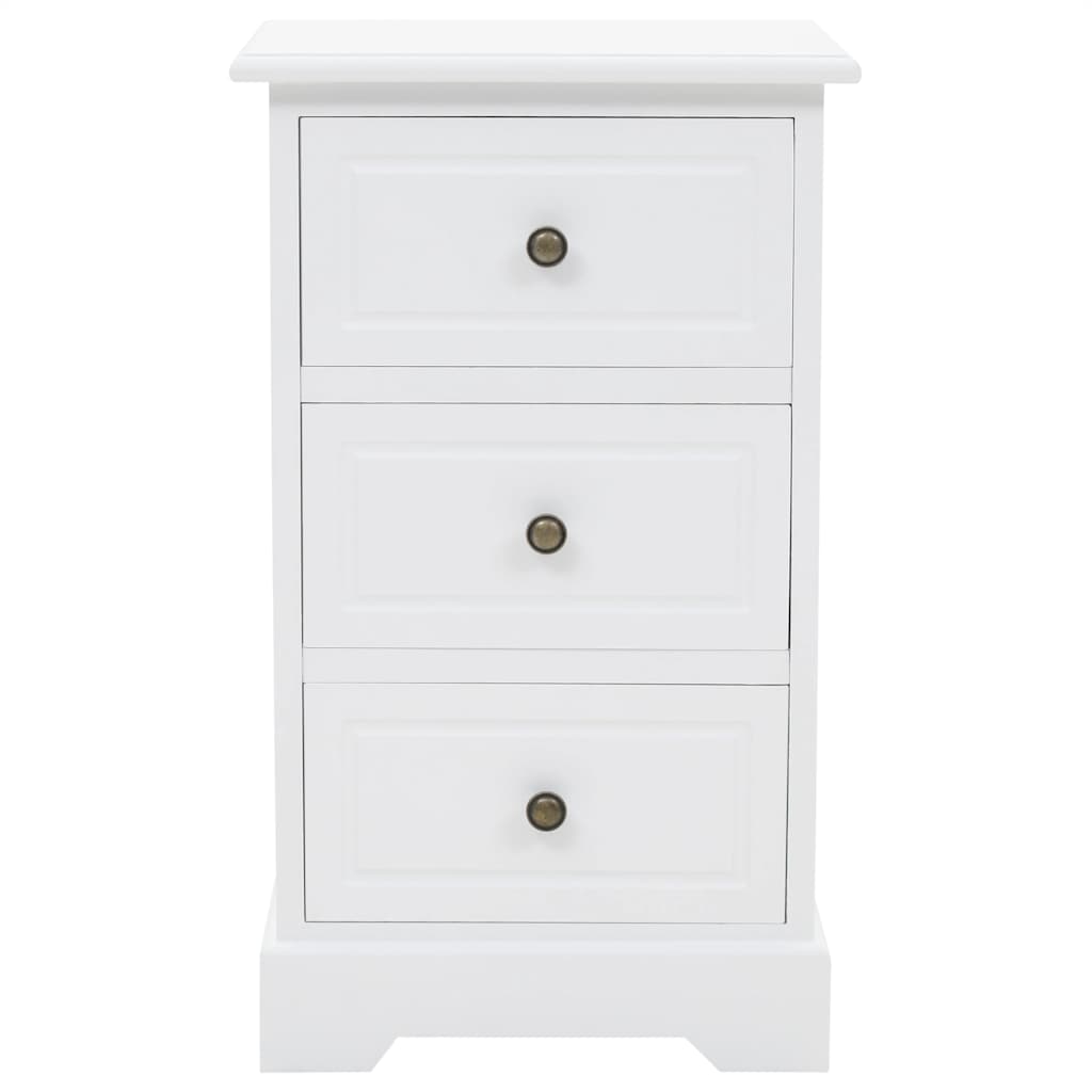 Bedside Cabinet MDF and Pinewood 35x32x59 cm