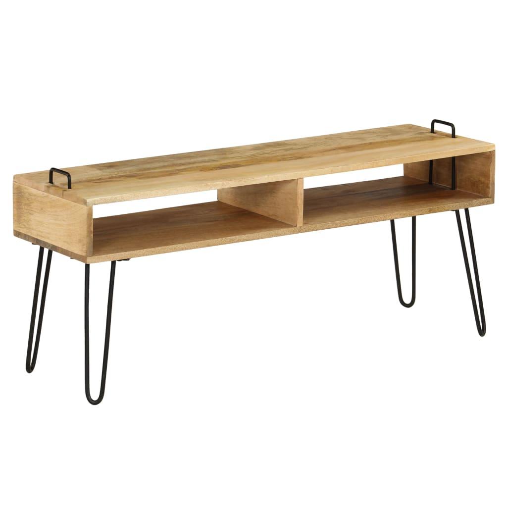 TV Stand Solid Mango Wood 110x35x45 cm