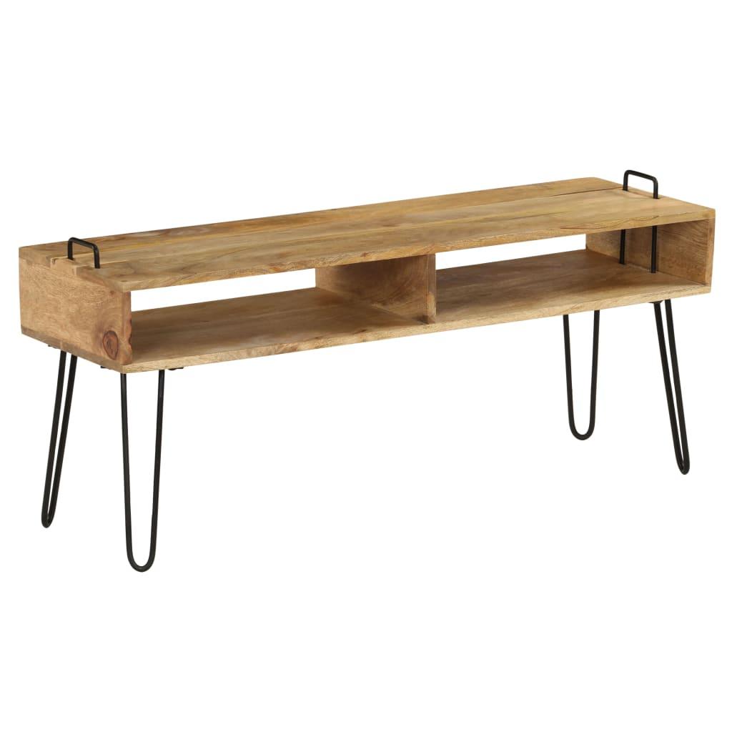 TV Stand Solid Mango Wood 110x35x45 cm