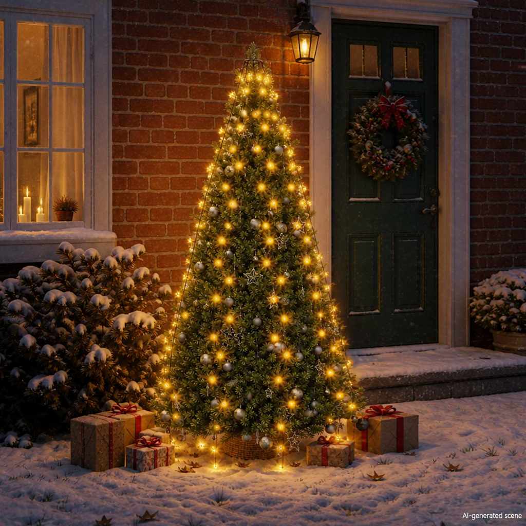 Christmas Tree Net Lights with 210 LEDs 210 cm
