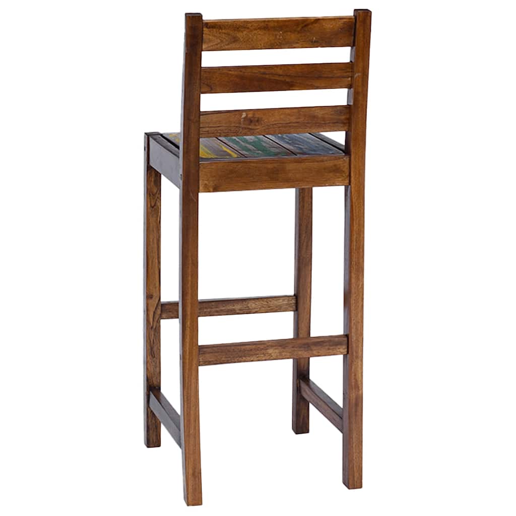 Bar Stools 2 pcs Solid Reclaimed Wood