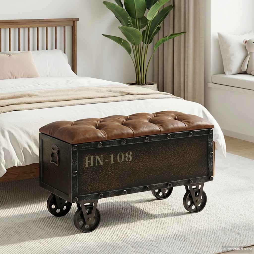 Storage Bench 80.5x41x50 cm Solid Wood and Artificial Leather