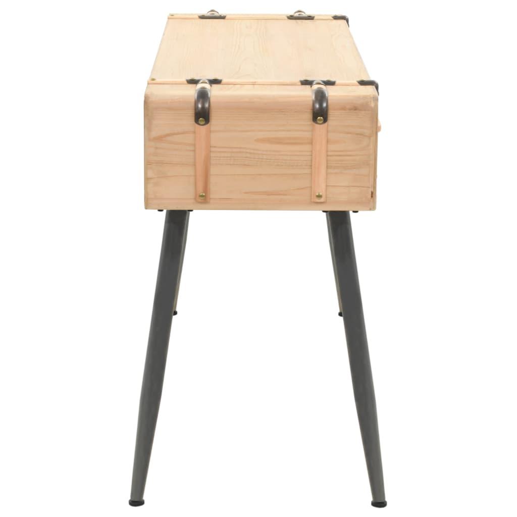 Console Table Solid Fir Wood 115x40.5x76 cm