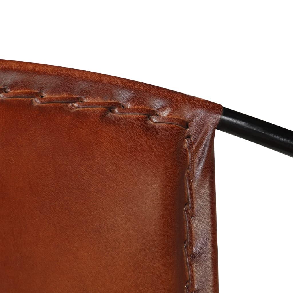 Chair Brown Real Leather