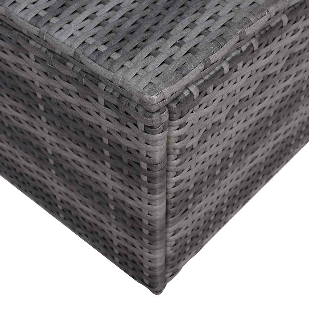 7 Piece Garden Sofa Set with Cushions & Pillows Poly Rattan Grey