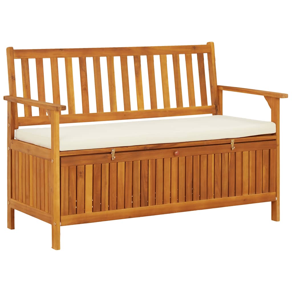 Garden Storage Bench Solid Acacia Wood 120x63x84 cm