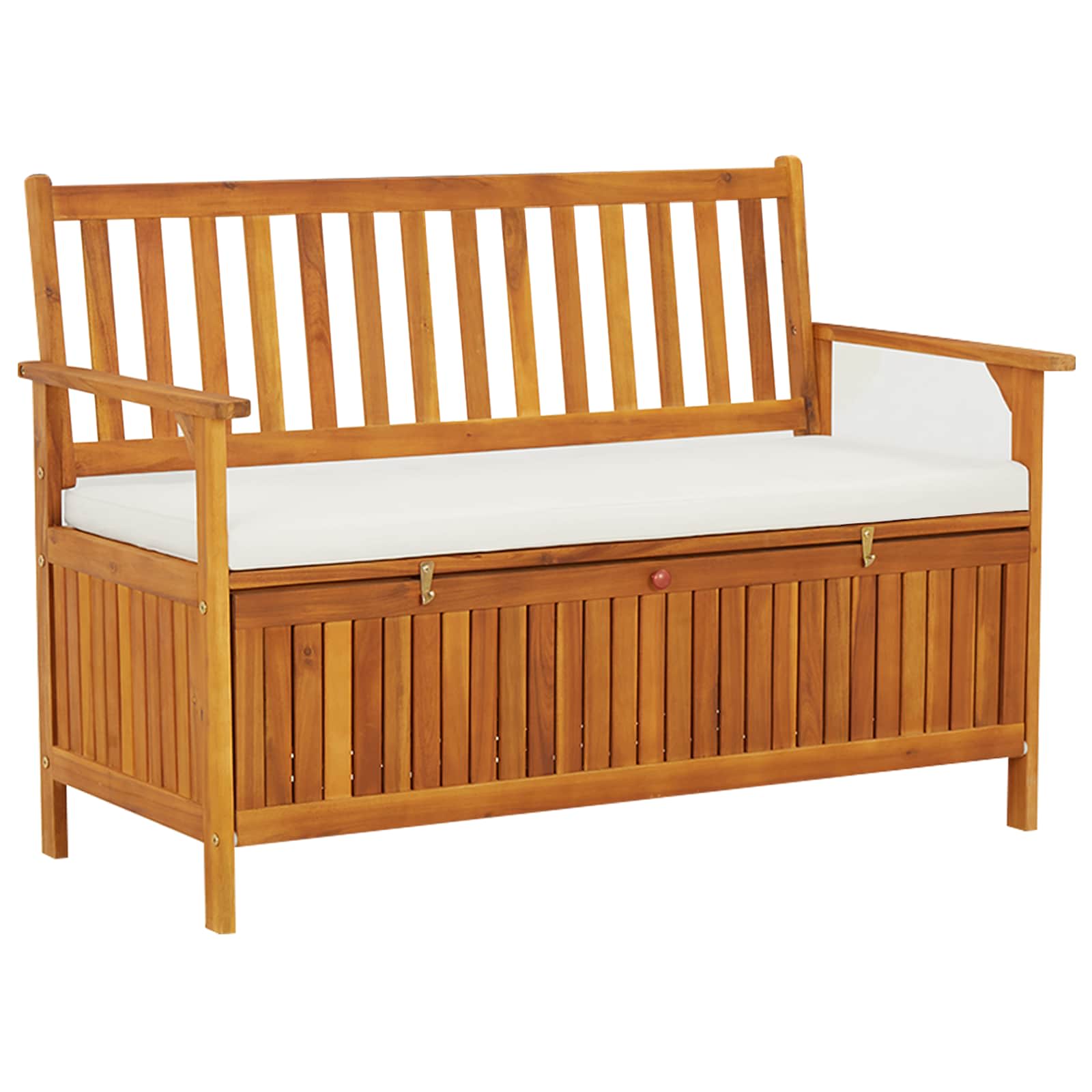 Garden Storage Bench Solid Acacia Wood 120x63x84 cm