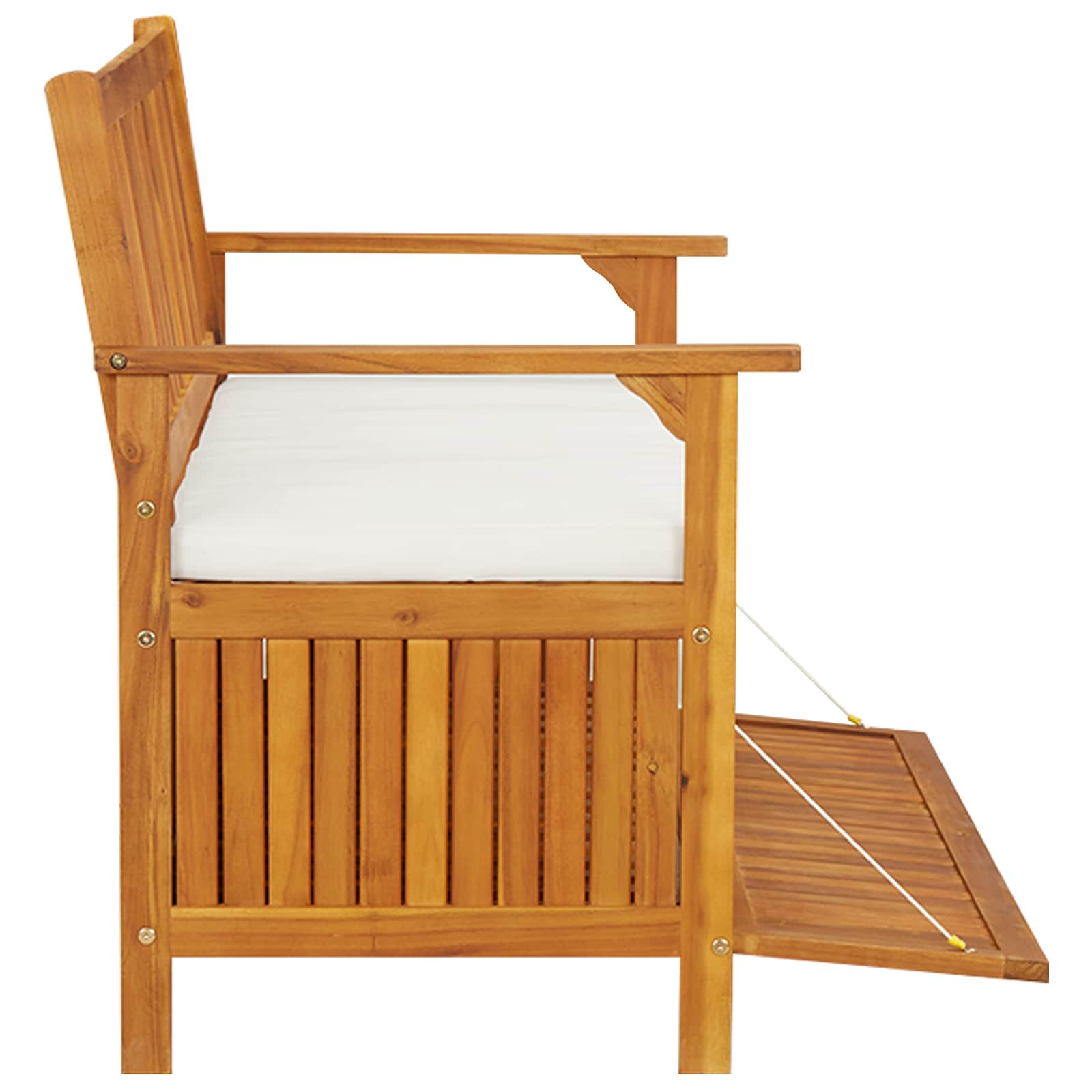 Garden Storage Bench Solid Acacia Wood 120x63x84 cm