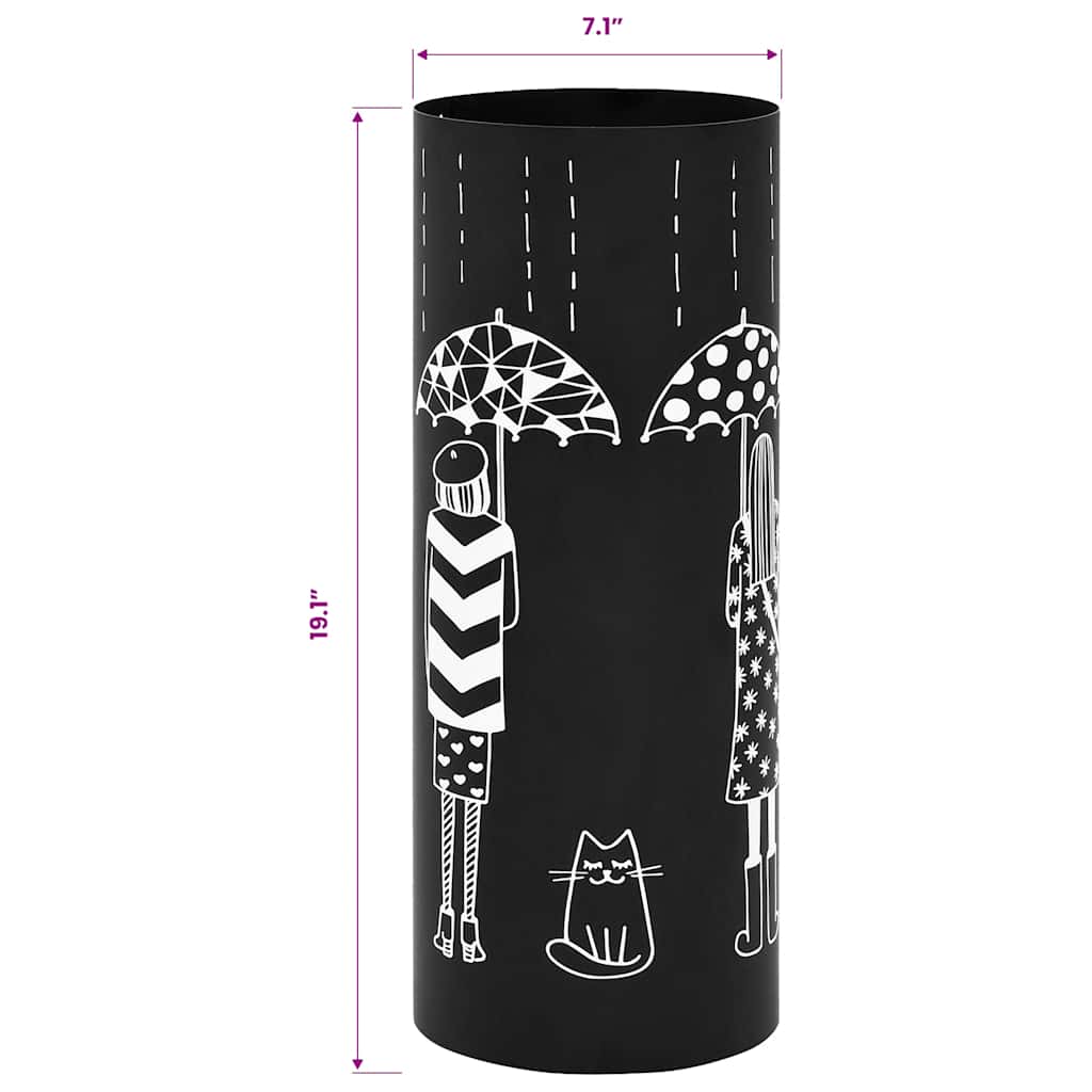 Umbrella Stand Women Steel Black