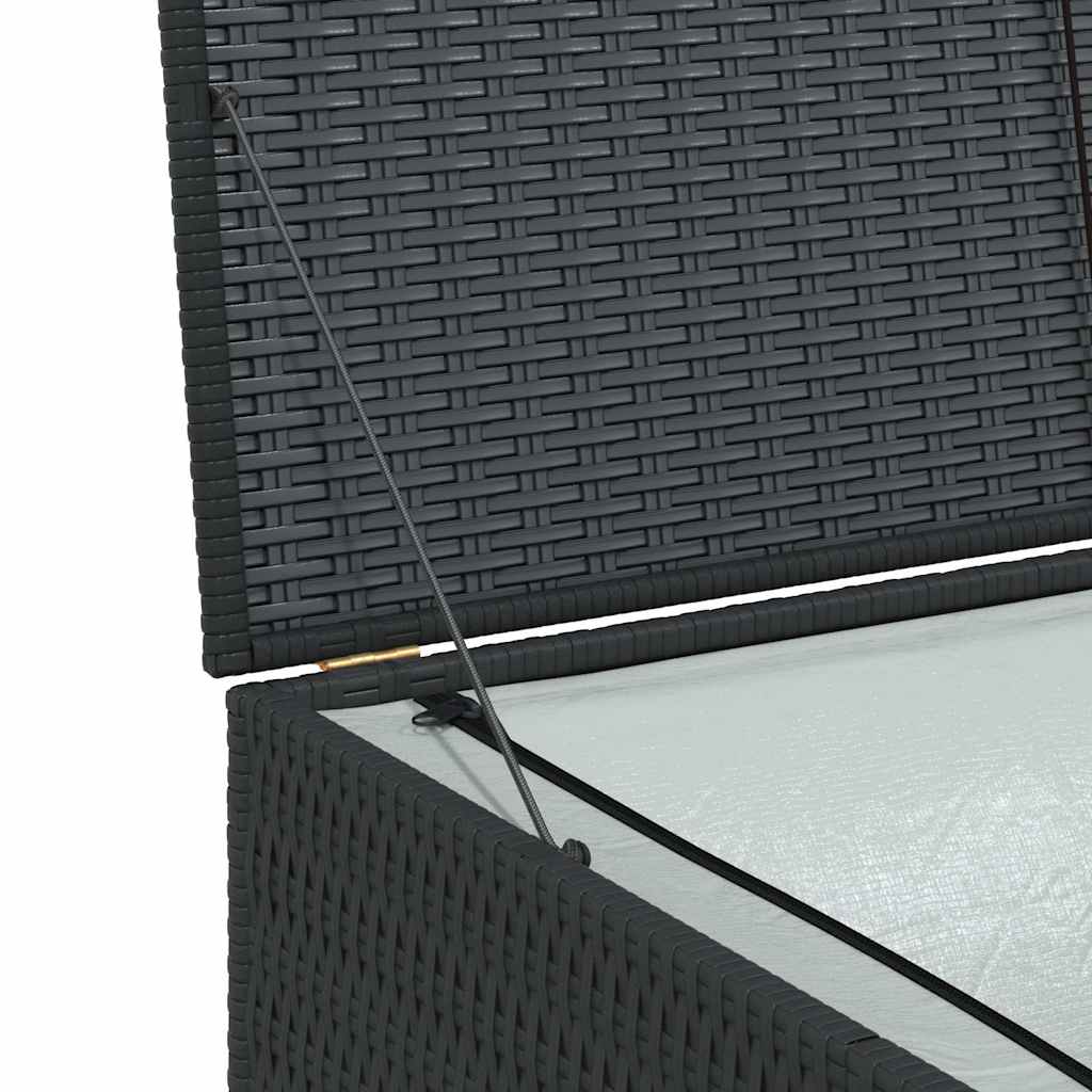 Garden Storage Box Black 150x100x100 cm Poly Rattan
