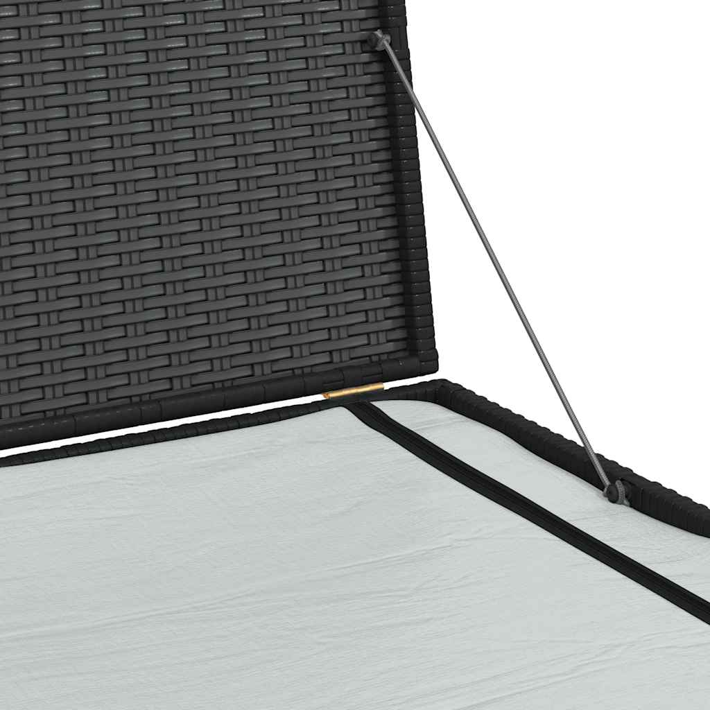 Garden Storage Box Black 150x100x100 cm Poly Rattan