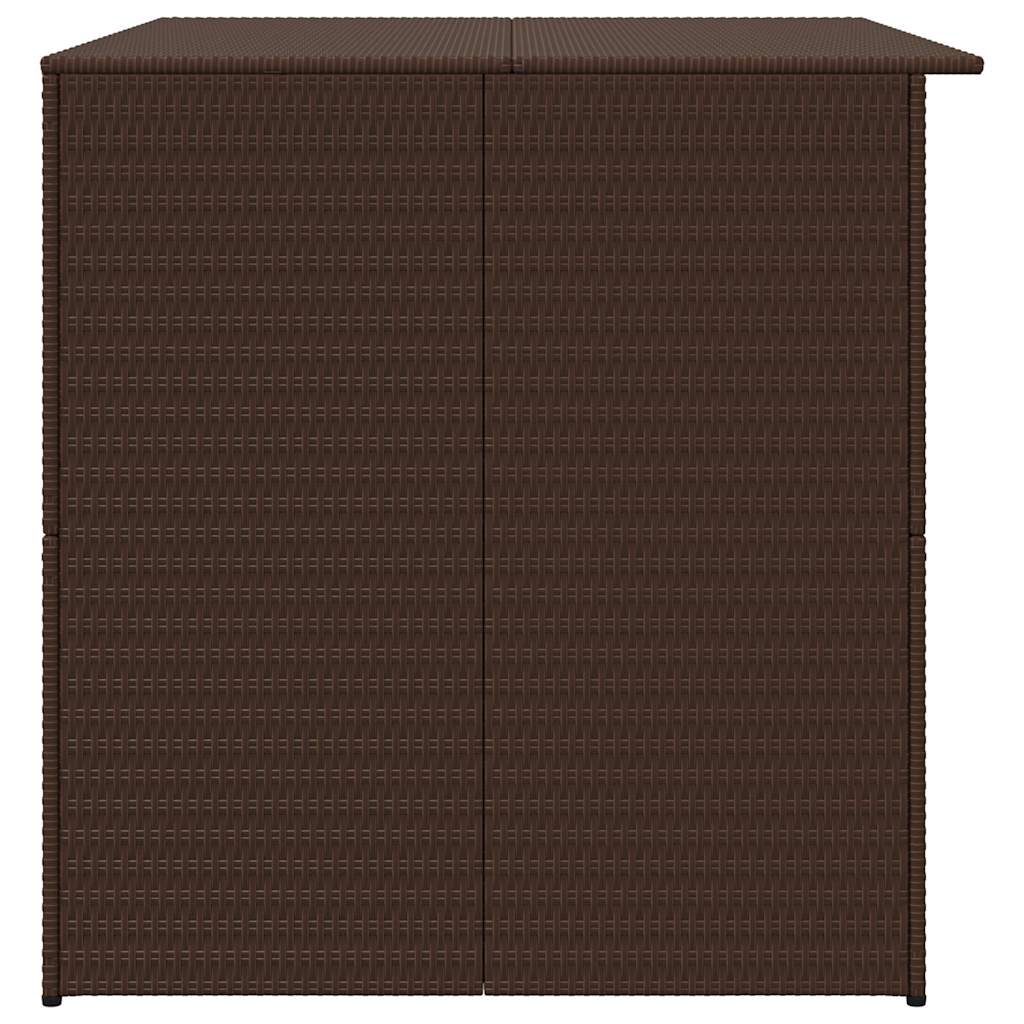 Garden Storage Box Brown 150x100x100 cm Poly Rattan