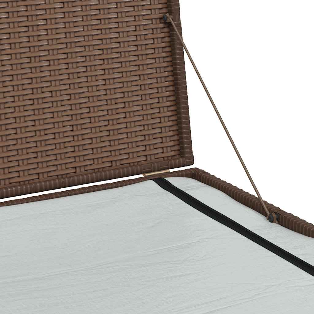 Garden Storage Box Brown 150x100x100 cm Poly Rattan