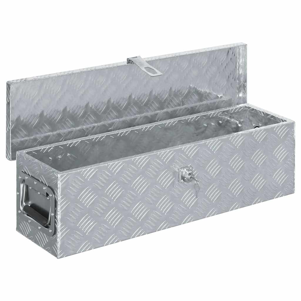 Aluminium Box 80.5x22x22 cm Silver