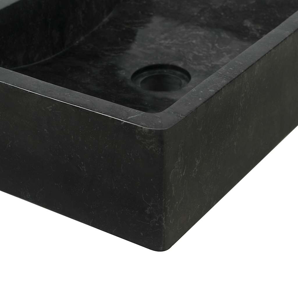 Sink 45x30x12 cm Marble High Gloss Black