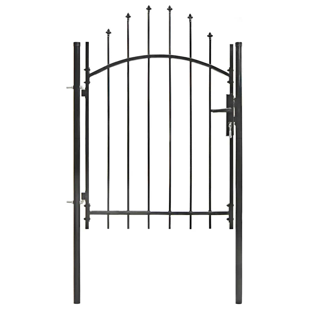 Garden Gate Steel 1x1,25 m Black