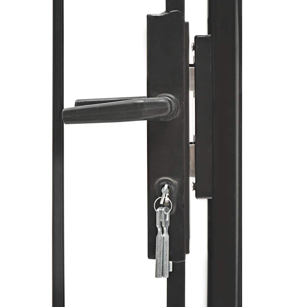 Garden Gate Steel 1x1,25 m Black