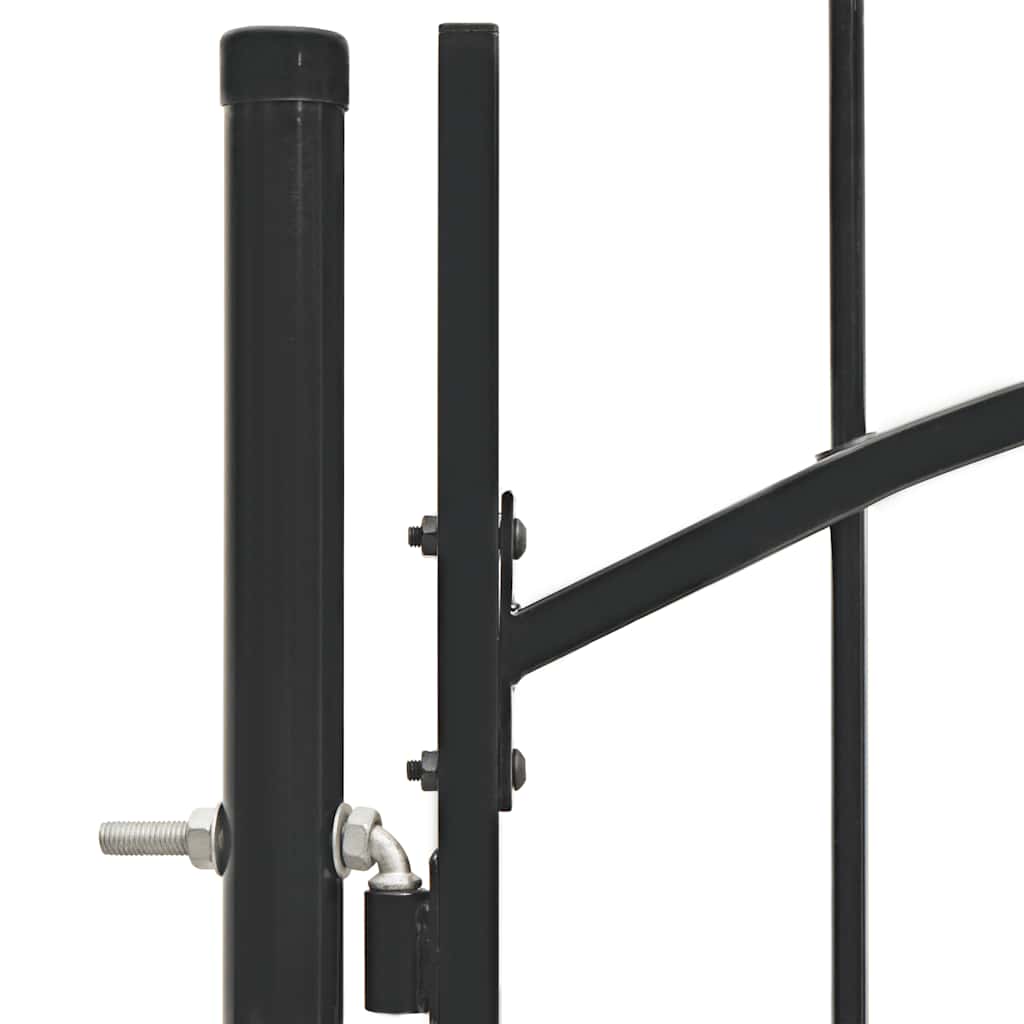 Garden Gate Steel 1x1,25 m Black