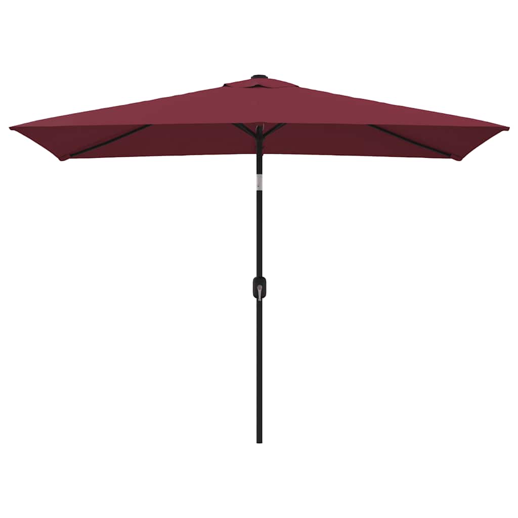 Garden Parasol with Metal Pole 300x200 cm Bordeaux Red