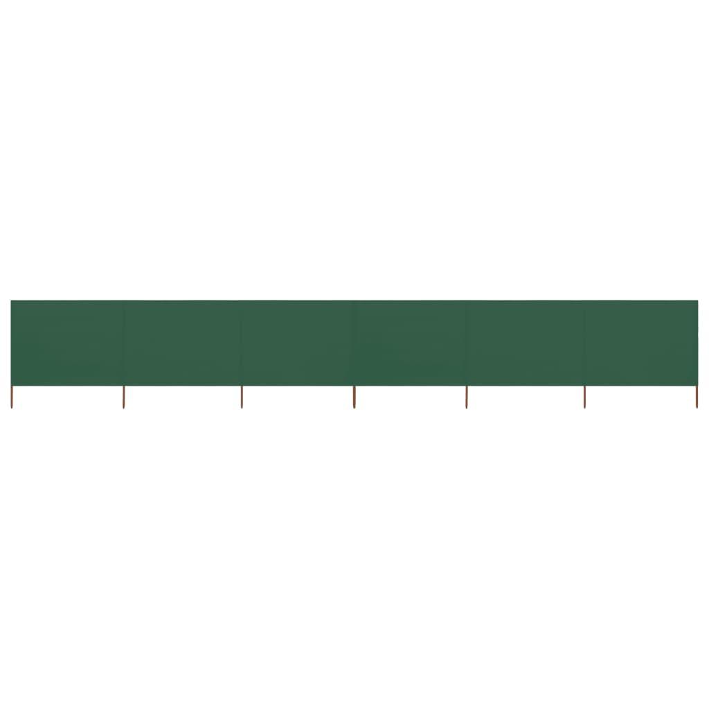 6-panel Wind Screen Fabric 800x80 cm Green