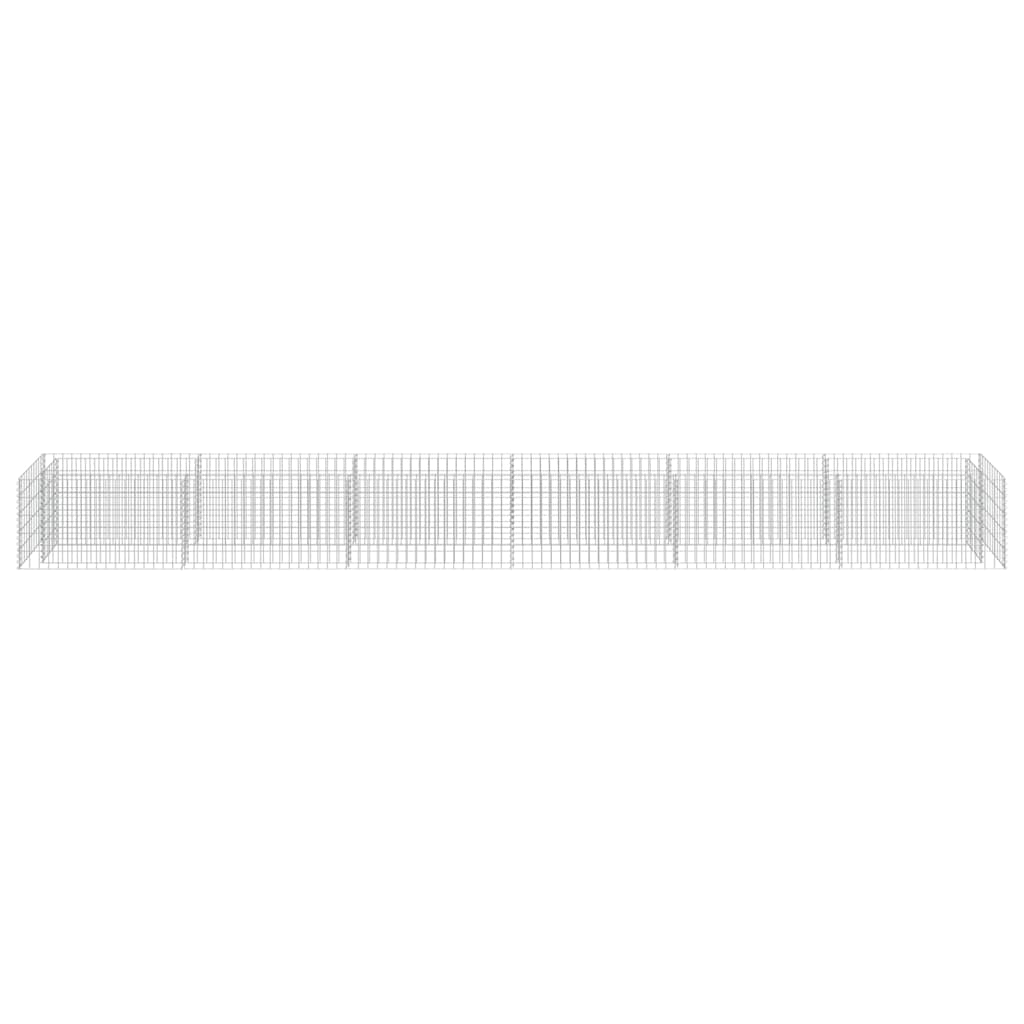 Gabion Raised Bed Galvanised Steel 540x50x50 cm