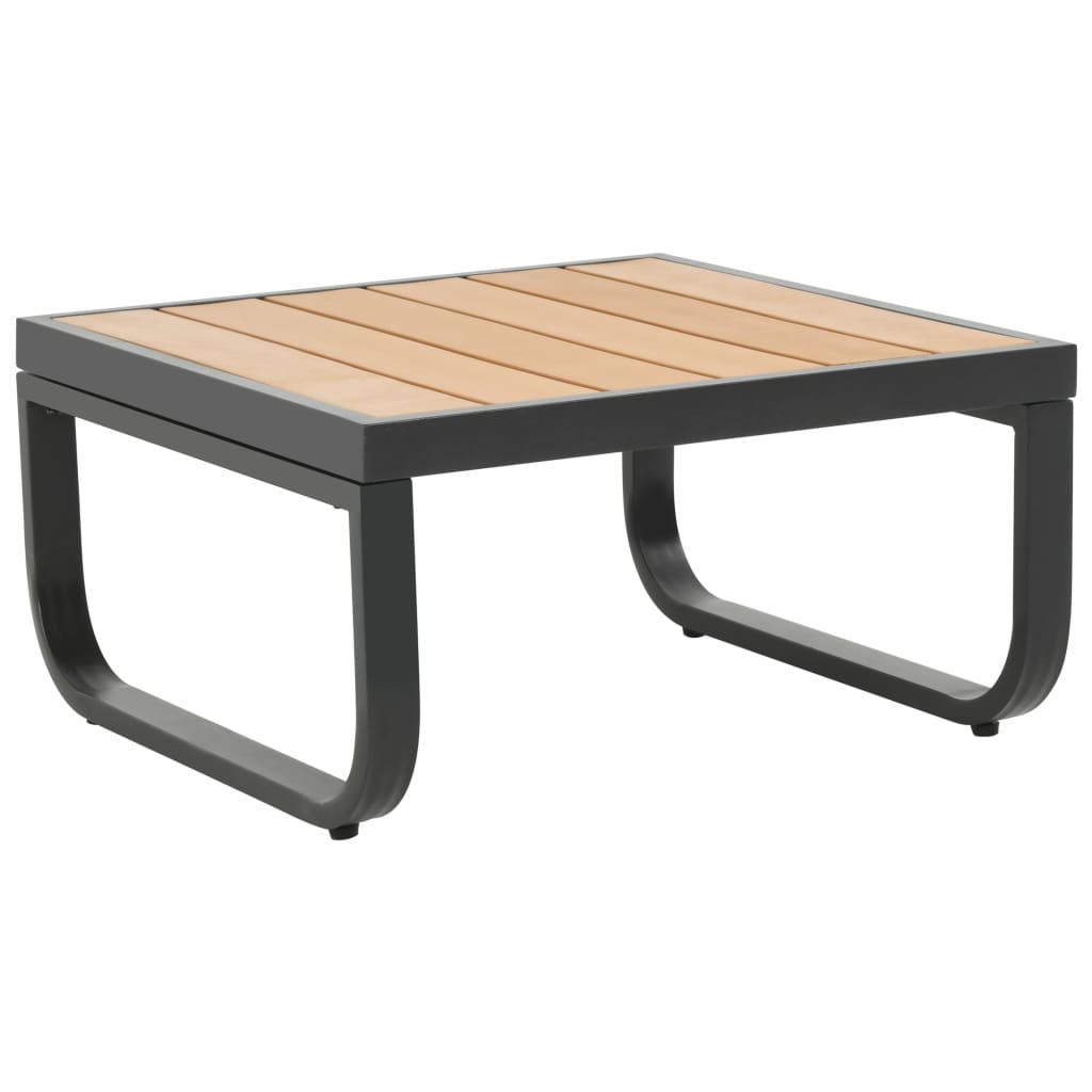 2 Piece Garden Corner Sofa Set with Cushions Aluminium WPC