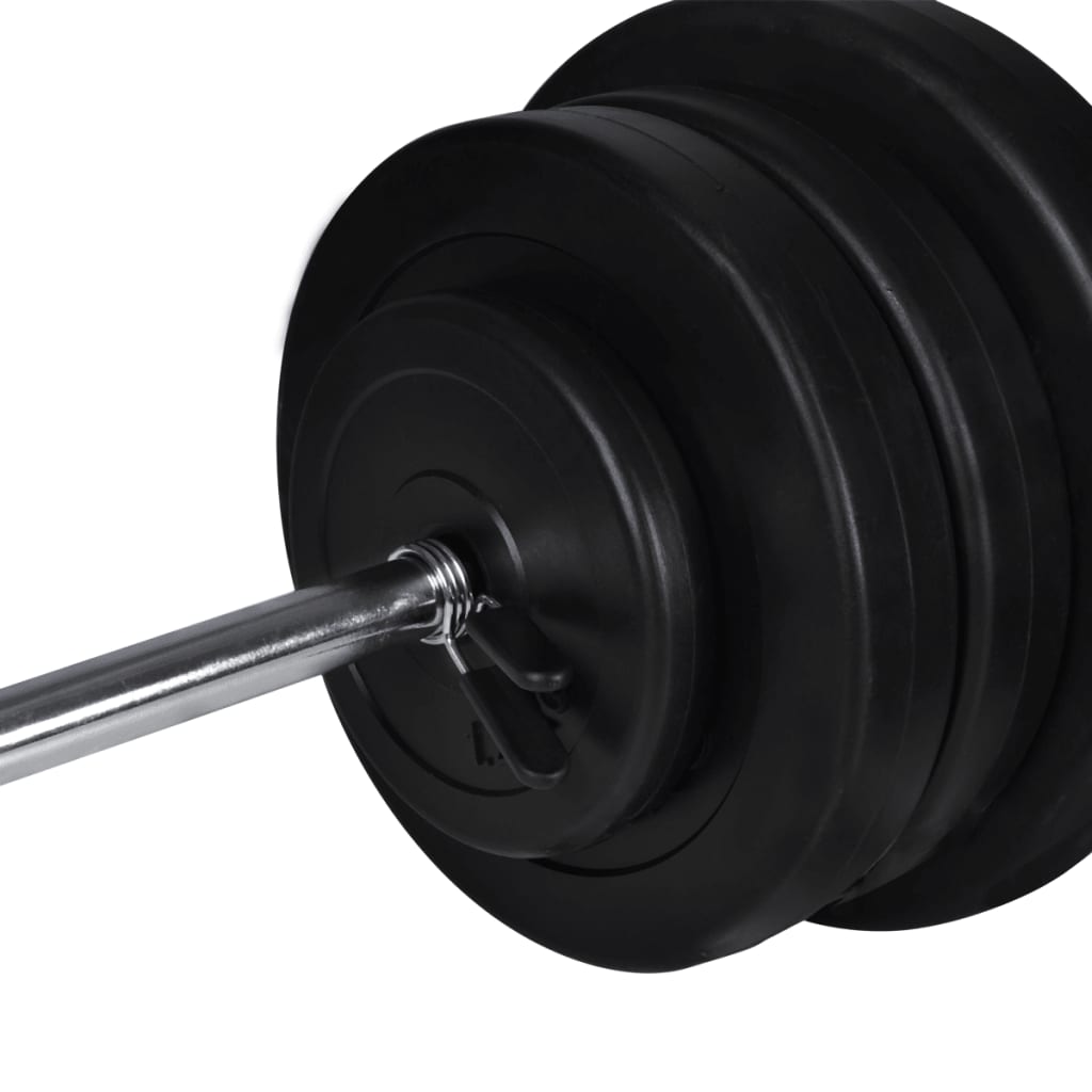 Weight Bench with Weight Rack&Barbell and Dumbbell Set 60.5kg