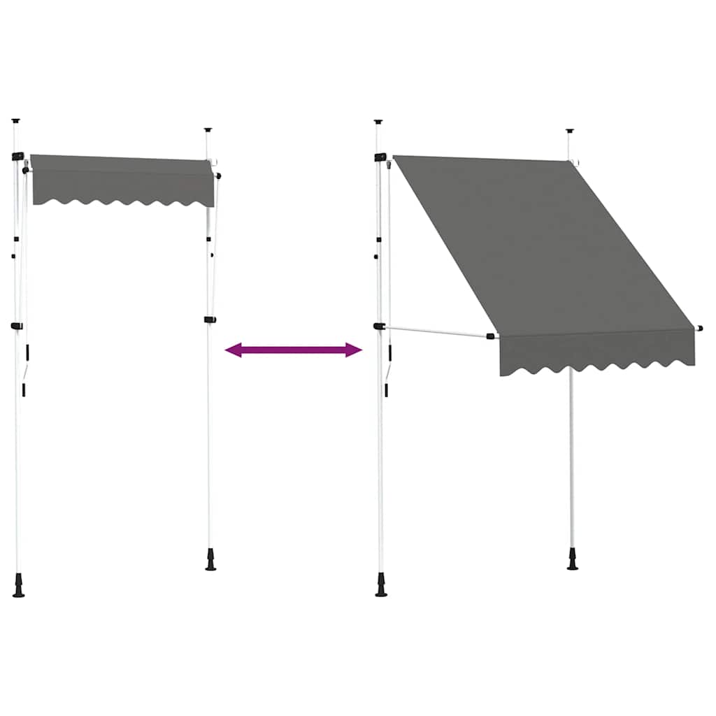 Manual Retractable Awning 150 cm Anthracite
