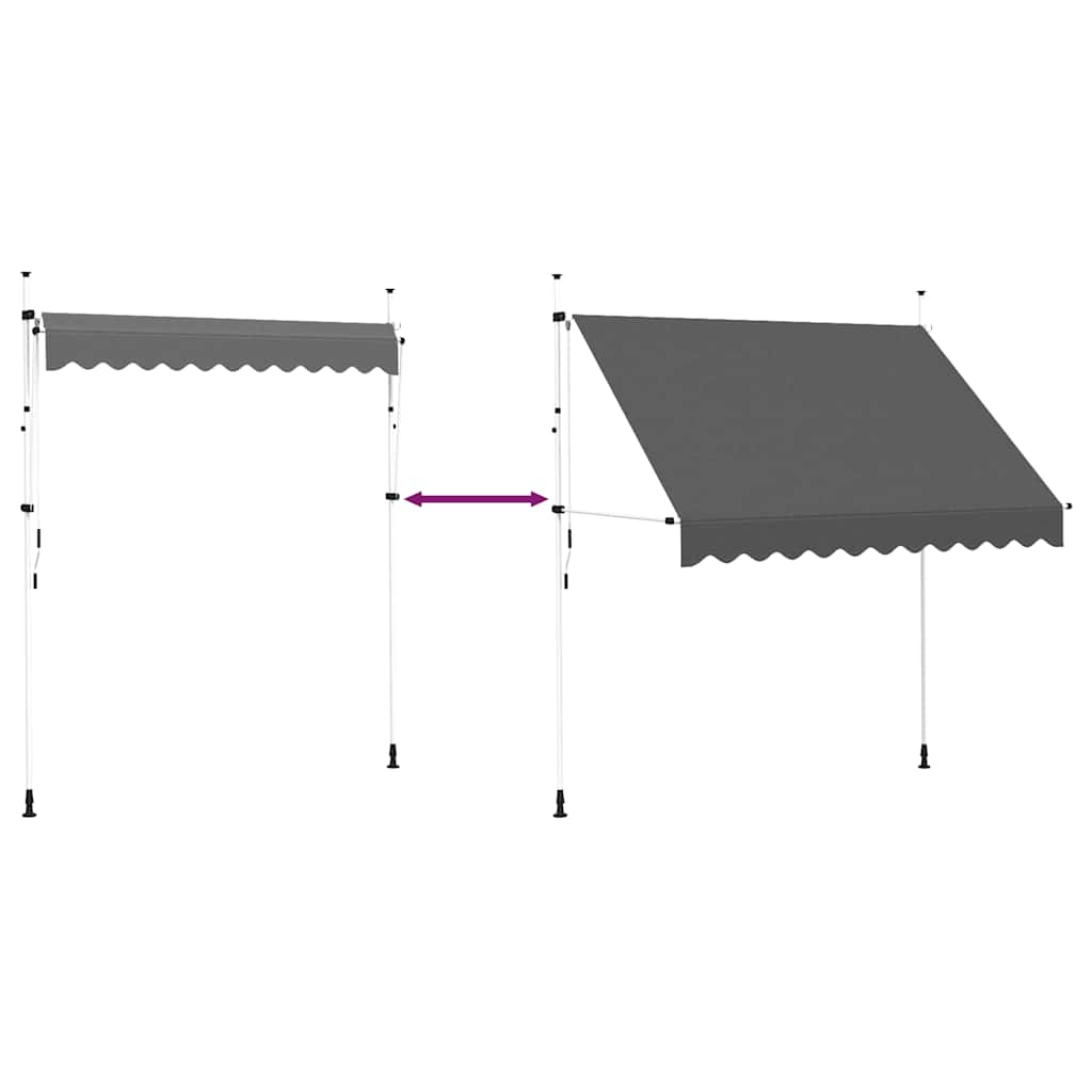 Manual Retractable Awning 250 cm Anthracite