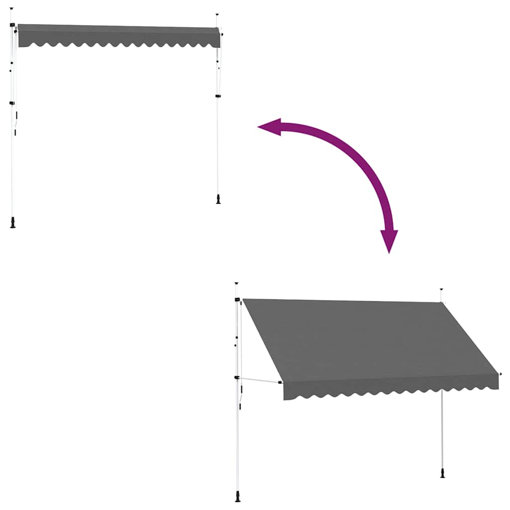 Manual Retractable Awning 350 cm Anthracite