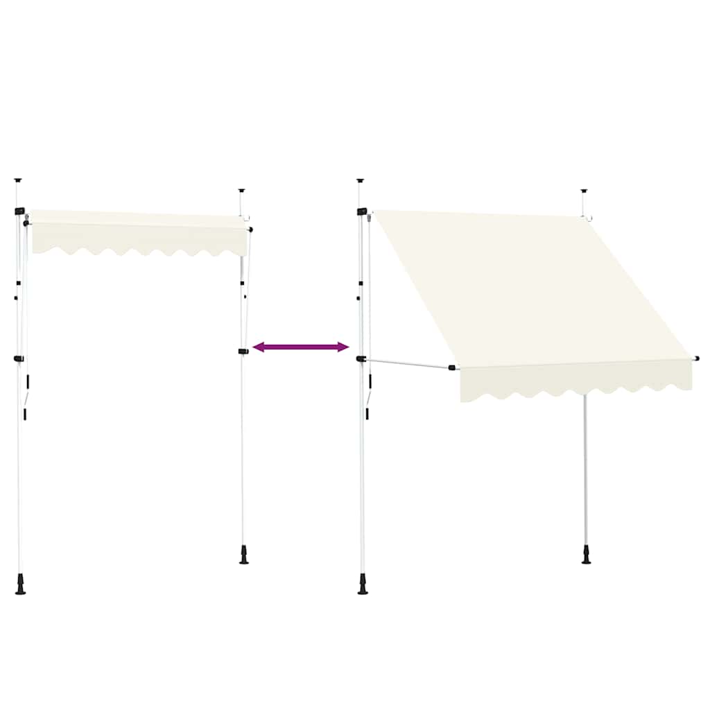 Manual Retractable Awning 200 cm Cream