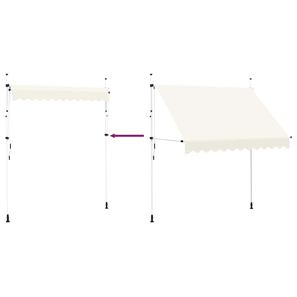 Manual Retractable Awning 250 cm Cream