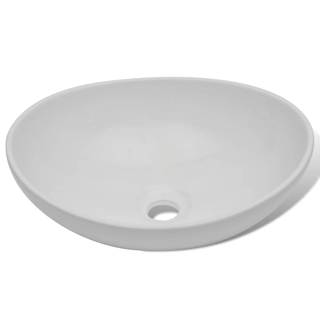 Ceramic Basin 40x33 cm Oval White