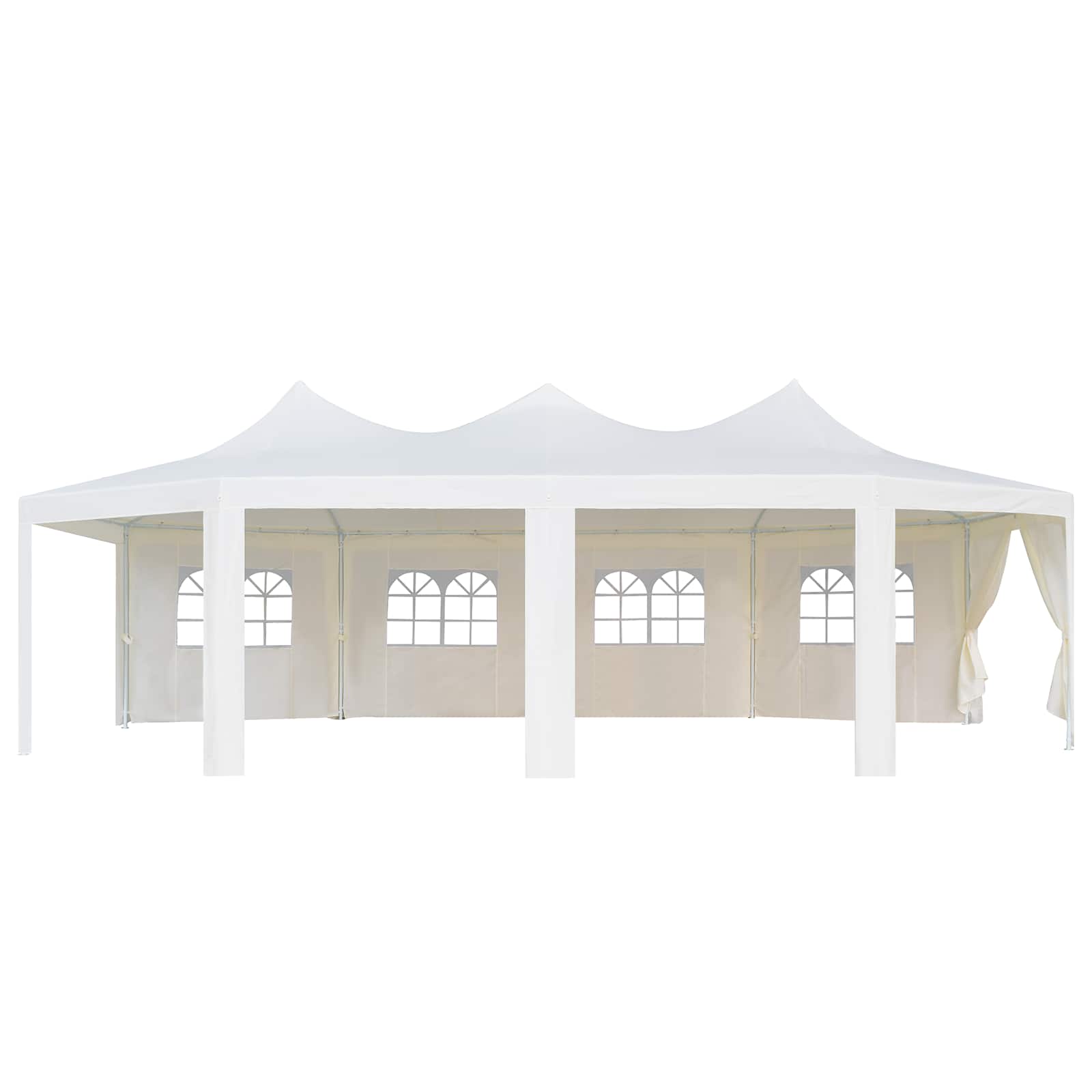 Gazebo Frame White 448 x 320 x 834cm Metal