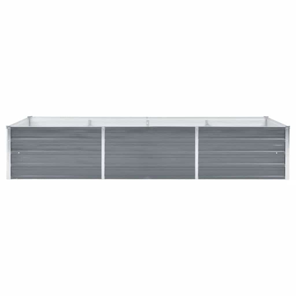 Garden Raised Bed Galvanised Steel 240x80x45 cm Grey