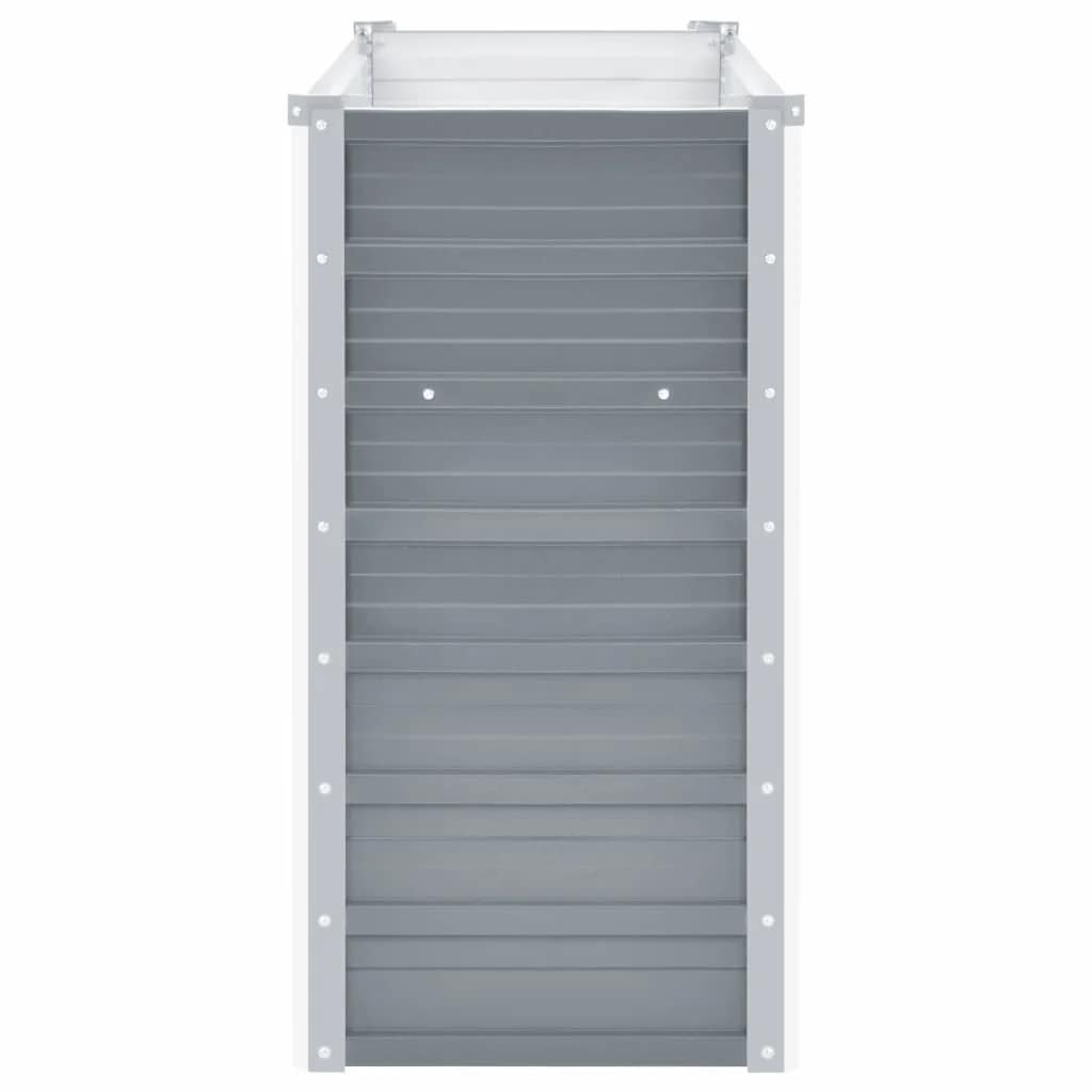 Garden Raised Bed Galvanised Steel 160x40x77 cm Grey