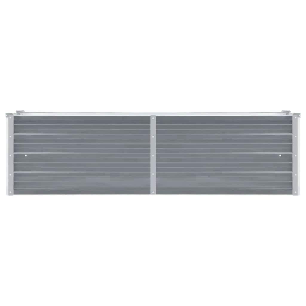 Garden Raised Bed Galvanised Steel 160x40x45 cm Grey