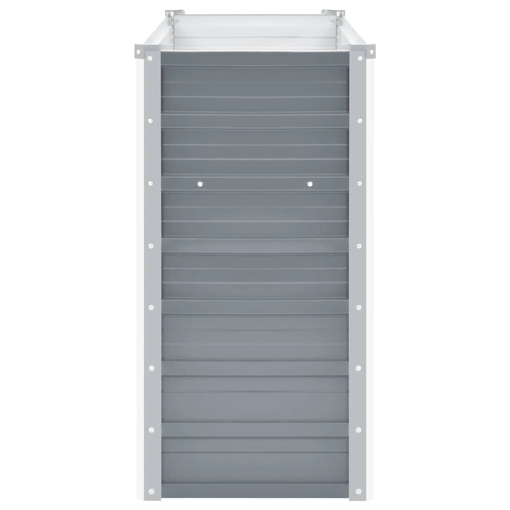 Garden Raised Bed Galvanised Steel 100x40x77 cm Grey