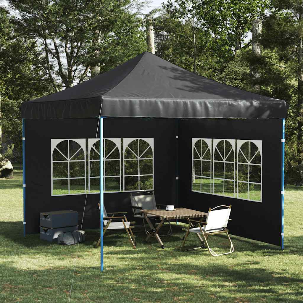 Party Tent Sidewall 2 pcs with Window PE Anthracite
