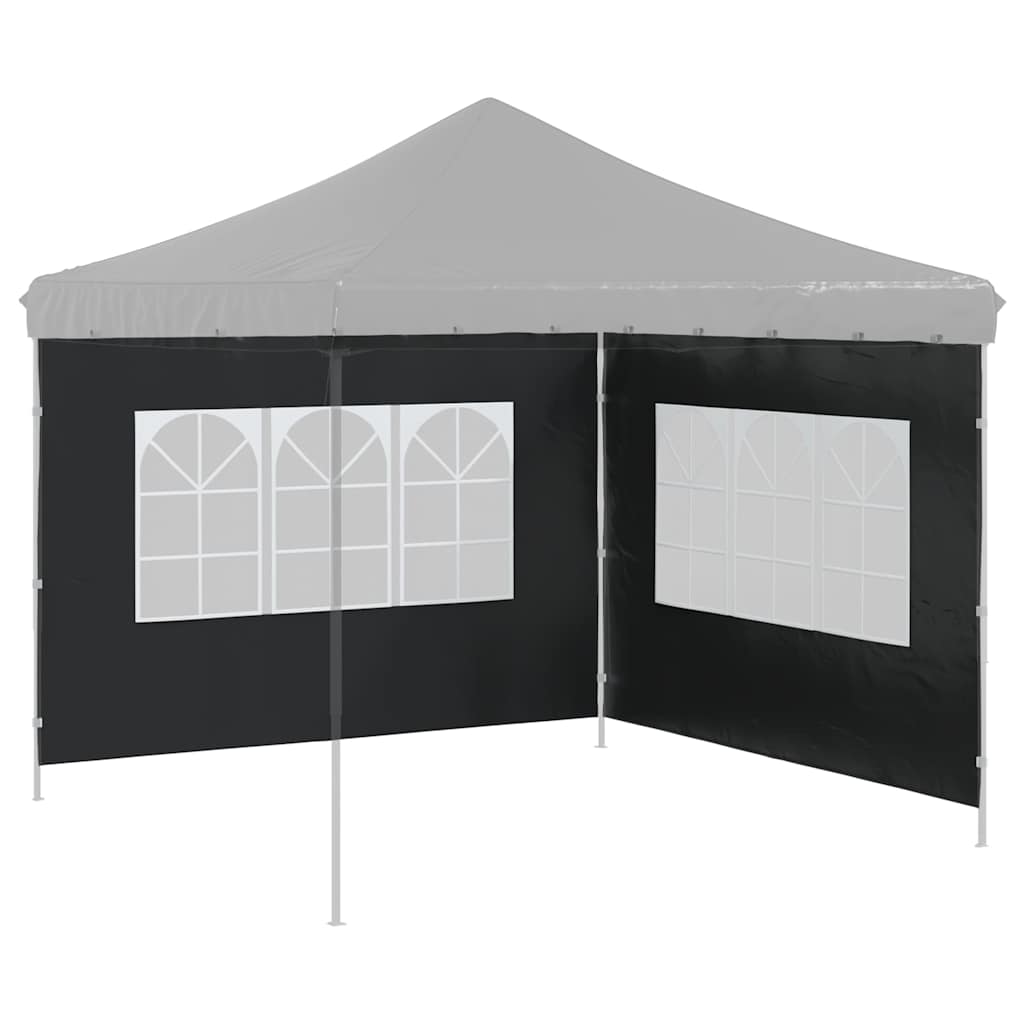 Party Tent Sidewall 2 pcs with Window PE Anthracite