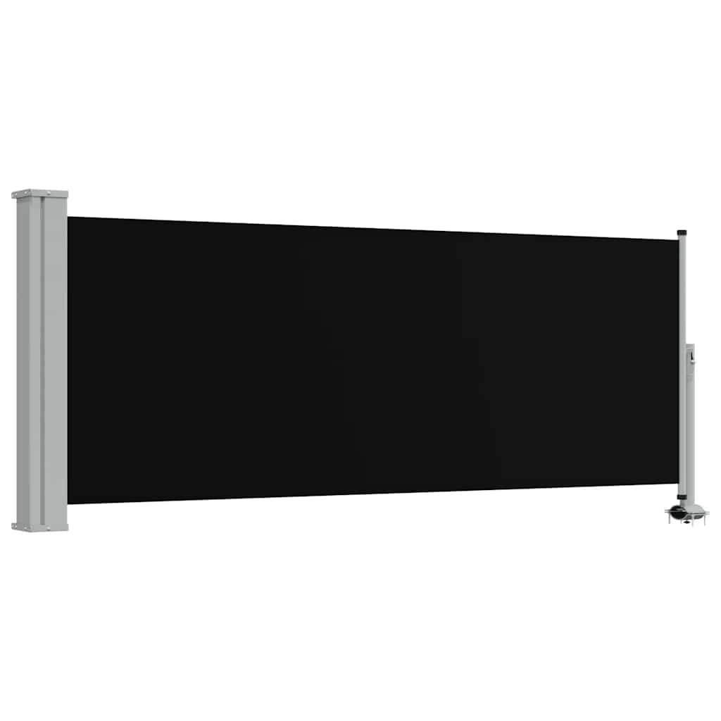 Patio Retractable Side Awning 100 x 300 cm Black