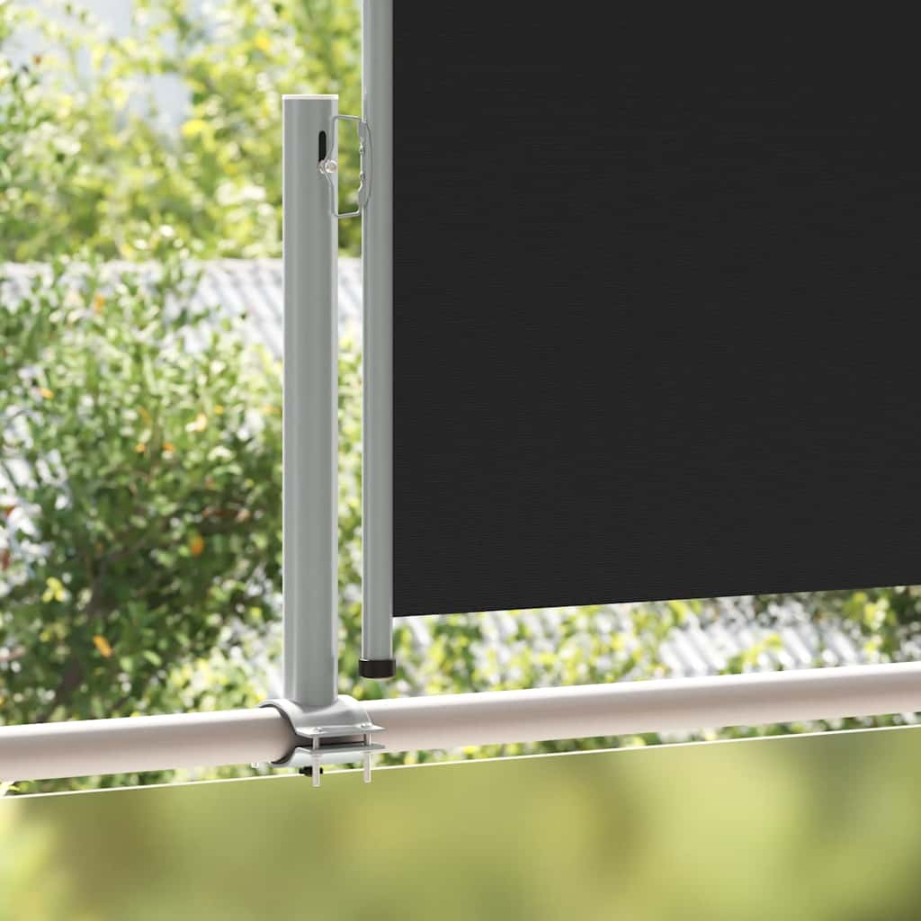 Patio Retractable Side Awning 100 x 300 cm Black