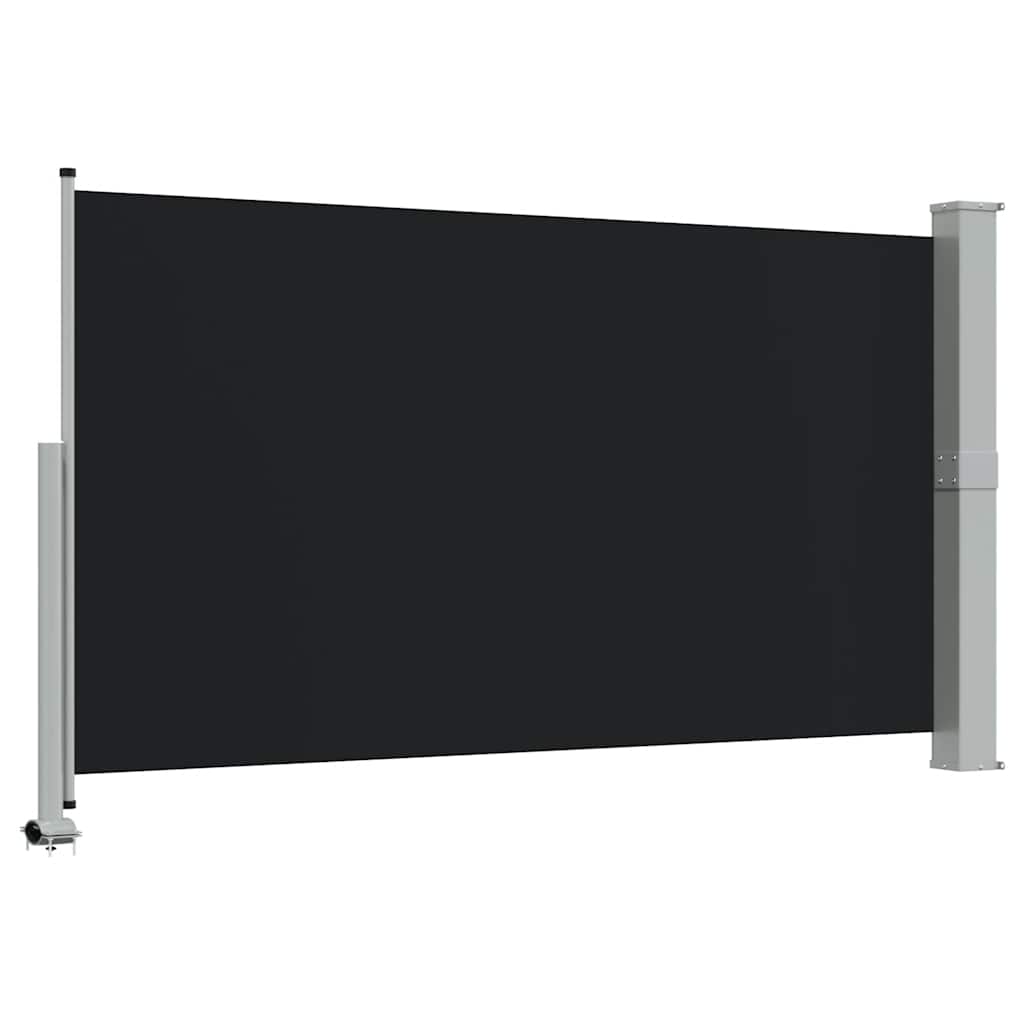Patio Retractable Side Awning 140 x 300 cm Black