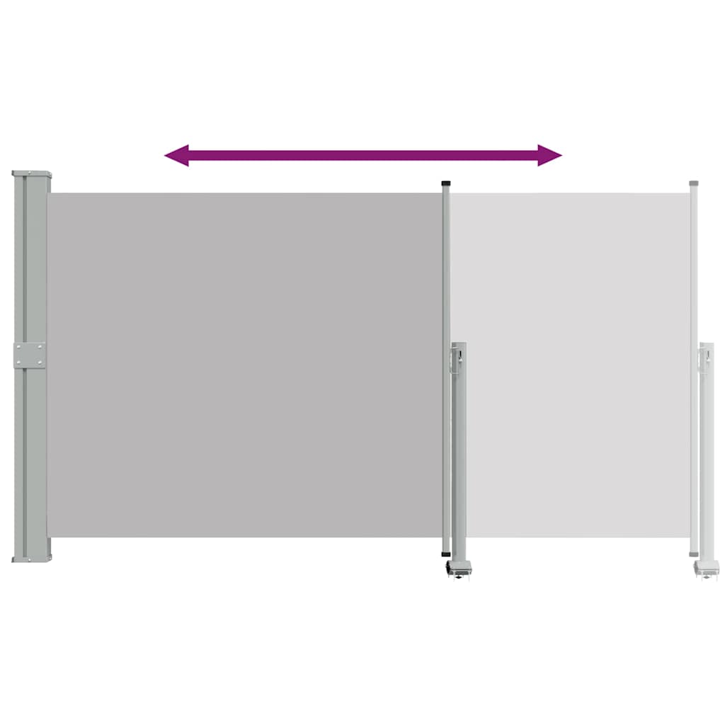 Patio Retractable Side Awning 140 x 300 cm Grey