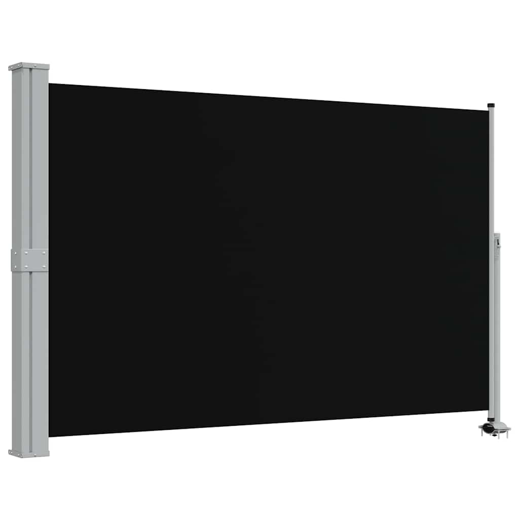 Patio Retractable Side Awning 160 x 300 cm Black
