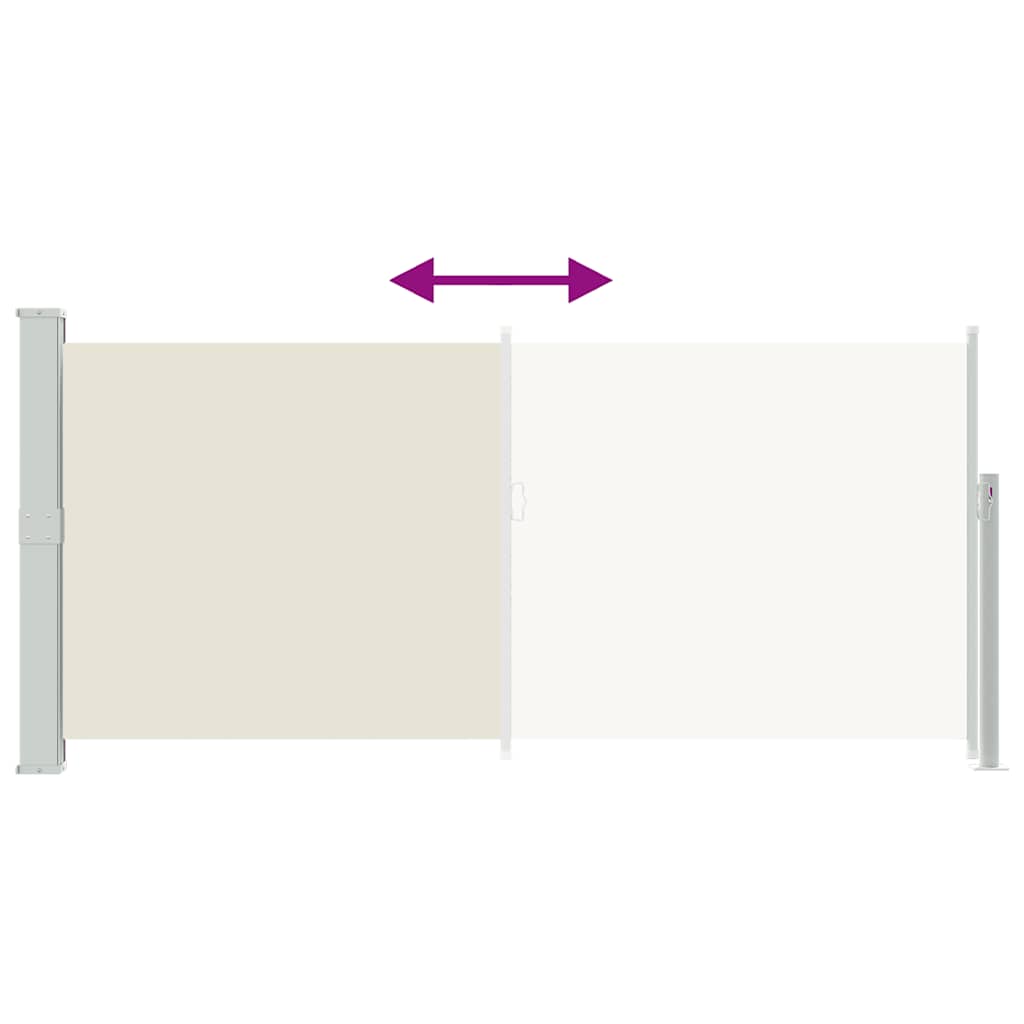 Retractable Side Awning 140 x 300 cm Cream