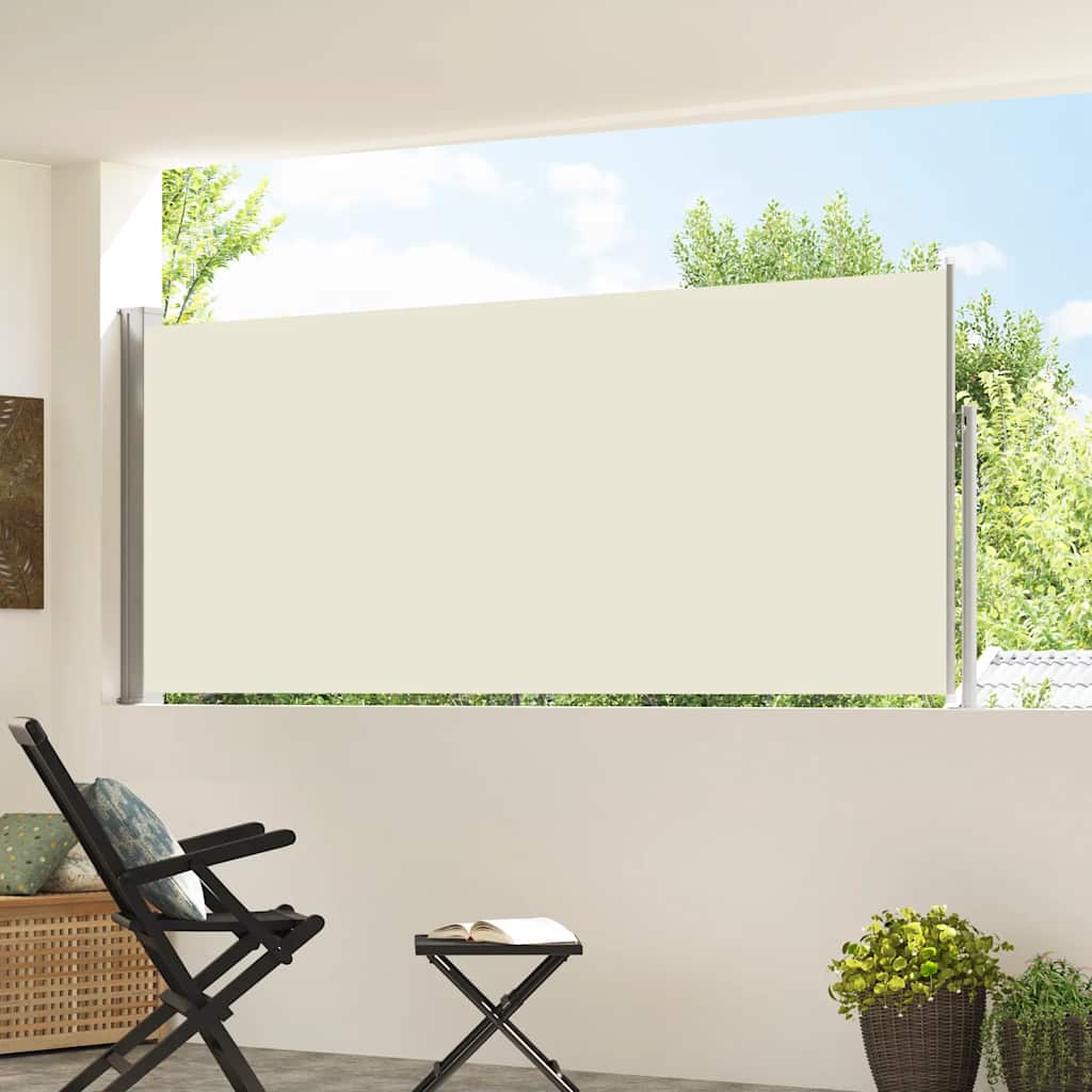 Retractable Side Awning 117x314 cm Cream