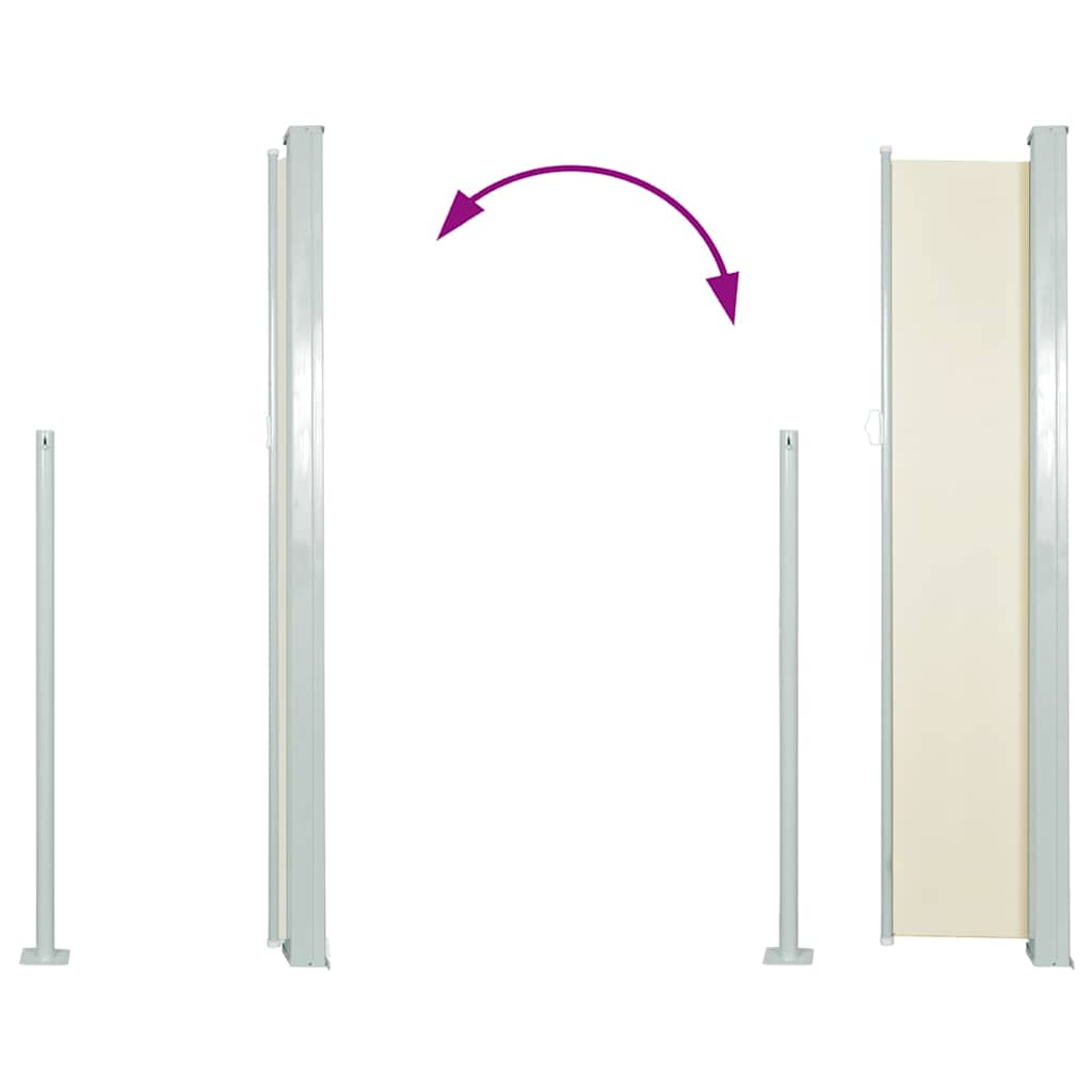 Retractable Side Awning 120 x 300 cm Cream