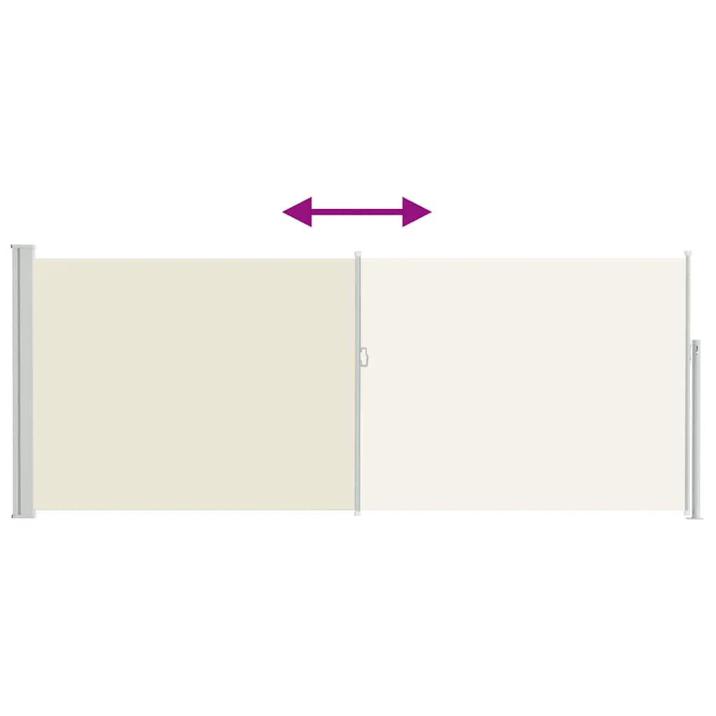 Retractable Side Awning 120 x 300 cm Cream