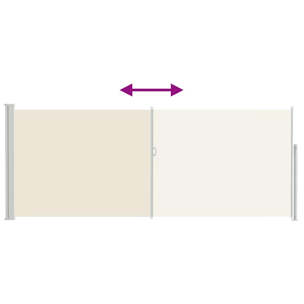 Retractable Side Awning 120 x 300 cm Cream